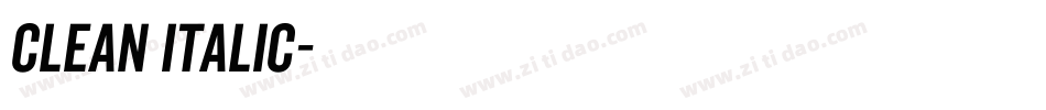 Clean Italic字体转换